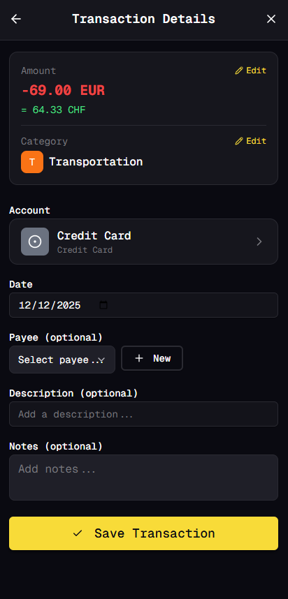 Transaction Overview